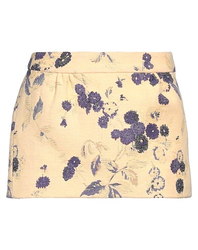 DSQUARED2 Mini skirt Pastel yellow 77% Cotton, 13% Polyester, 5% Acrylic, 5% Other Fibres