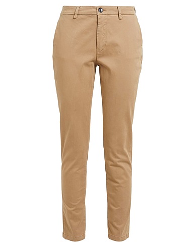 YAN SIMMON Casual trouser Khaki 98% Cotton, 2% Elastane