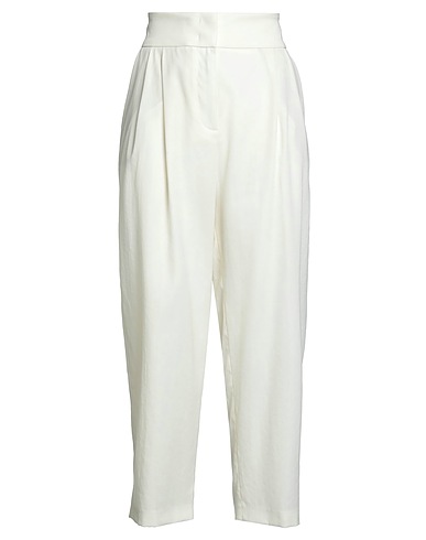 FABIANA FILIPPI Casual trouser Off white 47% Viscose, 38% Lyocell, 12% Virgin Wool, 3% Elastane