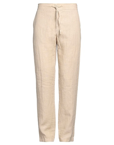 120% LINO Pantalone Beige 100% Lino