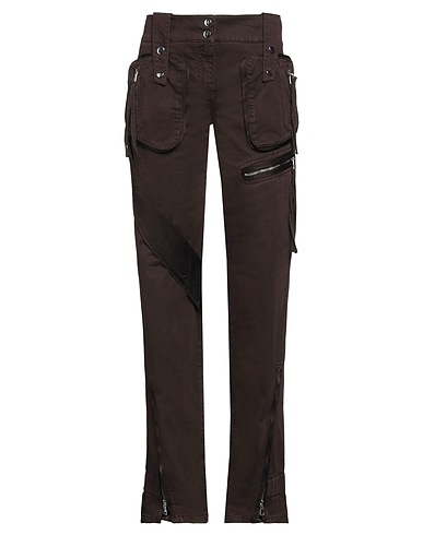 BLUMARINE Casual trouser Dark brown 100% Cotton, Viscose