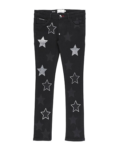 PHILIPP PLEIN Denim pants Black 92% Cotton, 6% Elastomultiester, 2% Elastane