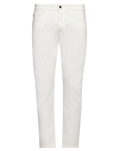 REIGN Denim trousers White 98% Cotton, 2% Elastane