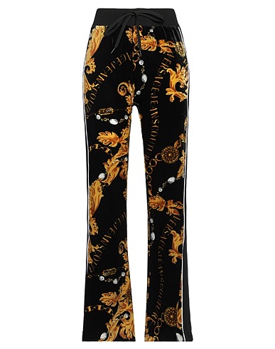 VERSACE JEANS COUTURE Casual trouser Black 96% Polyester, 4% Elastane, Cotton