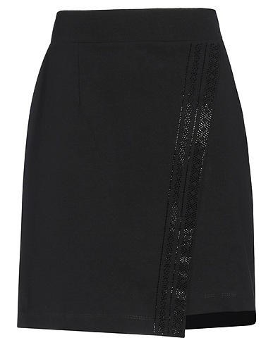 LIU •JO Mini skirt Black 95% Cotton, 5% Elastane