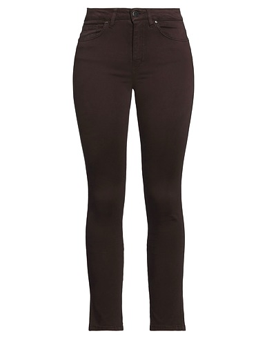 D.EXTERIOR Casual pants Chocolate brown 97% Cotton, 3% Elastane