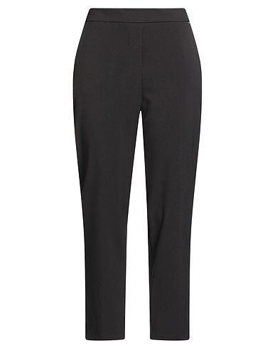 KAOS Casual trouser Dark brown 68% Polyester, 28% Viscose, 4% Elastane