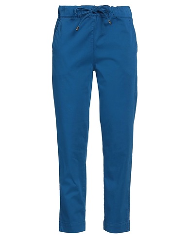 MAX MARA パンツ LEISURE ブルー コットン 96% / ポリウレタン 4%