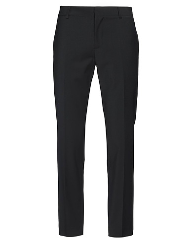 DANIELE ALESSANDRINI Casual trouser Black 55% Wool, 41% Polyester, 4% Elastane