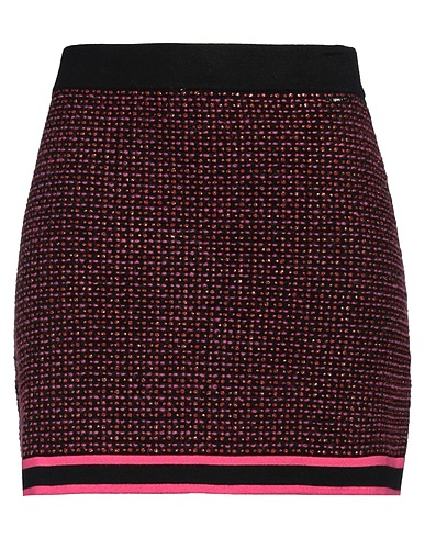 LIU •JO Mini skirt 50% Viscose, 45% Synthetic fibers, 3% Alpaca wool, 2% Metallic Polyester