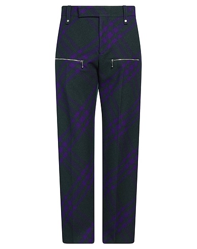 BURBERRY Casual trouser Dark green 100% Virgin Wool