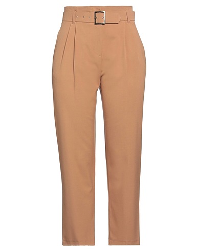 KAOS Casual trouser Camel 68% Polyester, 28% Viscose, 4% Elastane