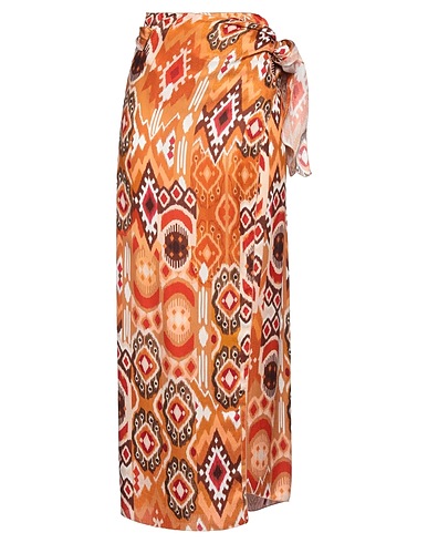 ANTONELLI Maxi Skirts Brown 70% Viscose, 30% Silk