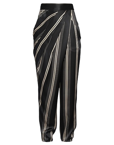 BALMAIN Casual trouser Black 100% Silk, Polyamide