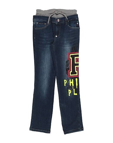PHILIPP PLEIN Denim trousers Blue 98% Cotton, 2% Elastane