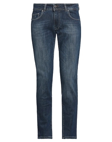 GREY DANIELE ALESSANDRINI Denim pants Blue 98% Cotton, 2% Elastane