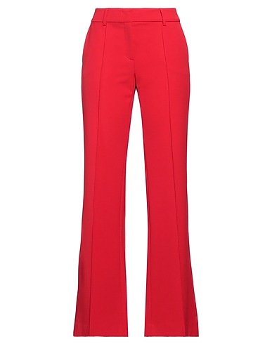 LUISA CERANO Casual trouser Red 64% Polyester, 27% Viscose, 9% Elastane