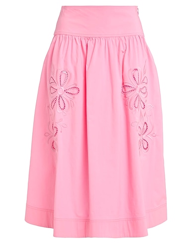 BOUTIQUE MOSCHINO Gonna midi Rosa 95% Cotone, 5% Elastan