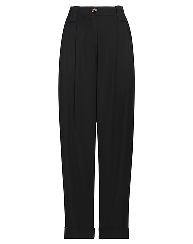 GANNI Casual trouser Black 48% Viscose, 44% Recycled polyester, 5% Elastane, 3% Polyester