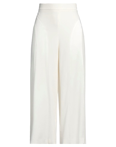 BOUTIQUE MOSCHINO Casual trouser Ivory 72% Acetate, 25% Viscose, 3% Elastane