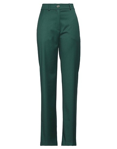 DENNY ROSE Casual trouser Dark green 64% Polyester, 33% Viscose, 3% Elastane