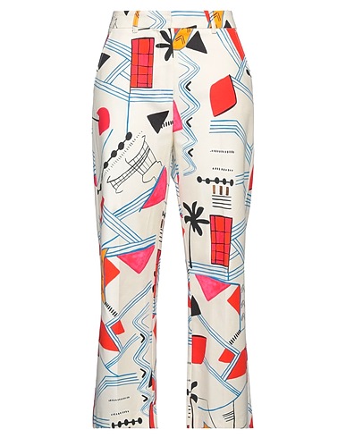 BEATRICE .B Casual trouser Cream 100% Cotton