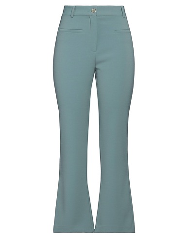 DENNY ROSE Casual pants Sage green 84% Polyester, 11% Viscose, 5% Elastane