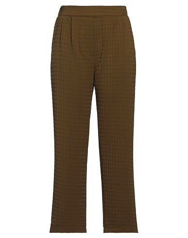 DX COLLECTION Pantalone Verde militare 100% Poliestere