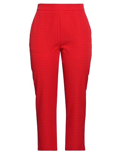 CRISTINAEFFE Casual trouser Red 90% Polyester, 10% Elastane