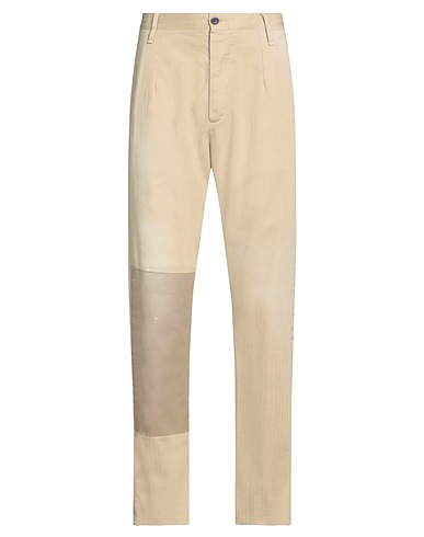 MAURIZIO MASSIMINO Casual pants Beige 98% Cotton, 2% Elastane