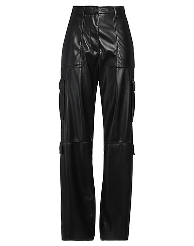 MSGM パンツ ブラック ポリエステル 100%