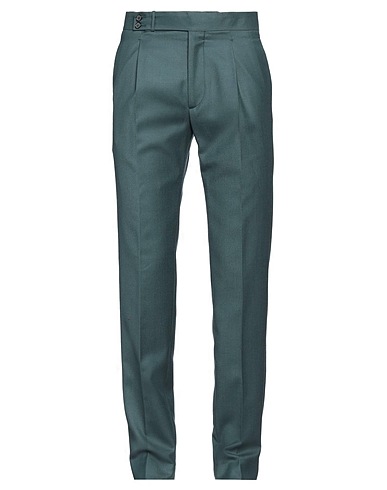 TAGLIATORE Casual pants Green 100% Virgin Wool