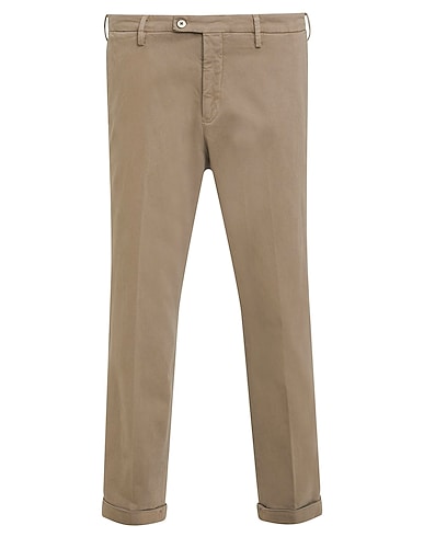 MICHAEL COAL Casual trouser KHAKI 97% Cotton, 3% Elastane