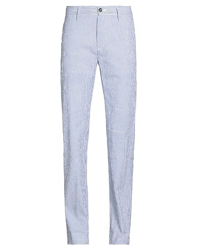 MAURIZIO MASSIMINO Casual pants Light blue 98% Cotton, 2% Elastane