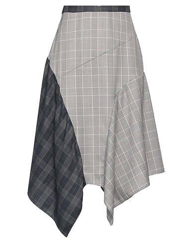SNOW XUE GAO Midi skirt Grey 100% Polyester
