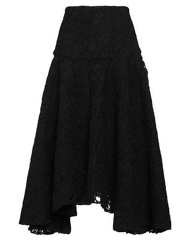 VITELLI Midi skirt Black 45% Polyamide, 35% Polyester, 20% Wool