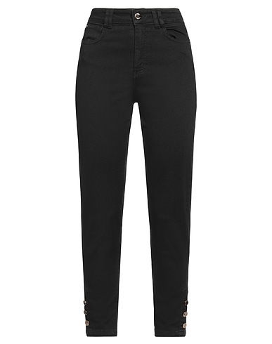 RELISH Denim trousers Black 98% Cotton, 2% Elastane