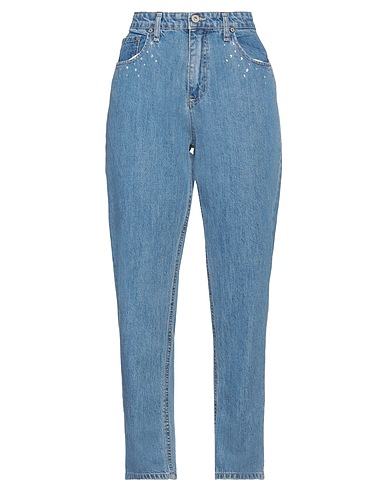 PLEASE Pantaloni jeans Blu 100% Cotone