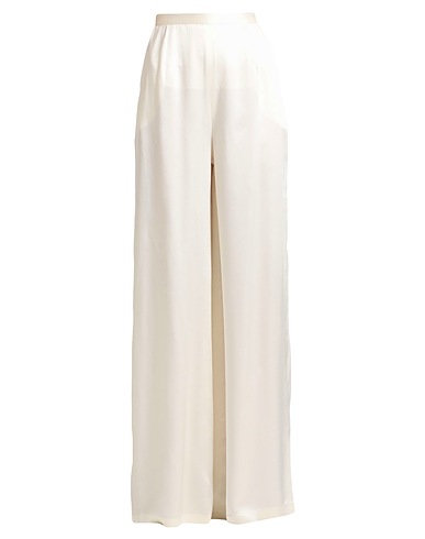 GEORGES MAKAROUN Casual trouser Ivory 100% Silk