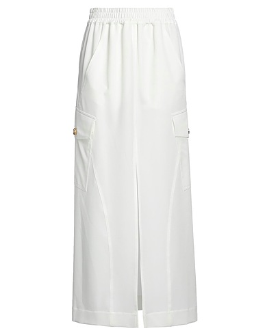 PINKO Long skirt White 72% Polyester, 23% Viscose, 5% Elastane