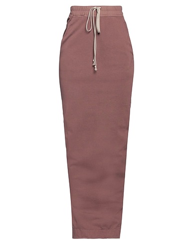 DRKSHDW by RICK OWENS Long skirt Plum 100% Cotton, Elastane