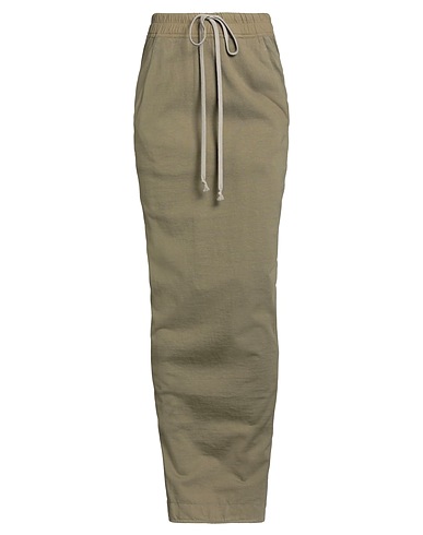 DRKSHDW by RICK OWENS Maxi Skirts Military green 100% Cotton, Elastane