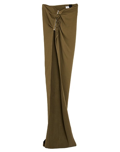 DRKSHDW by RICK OWENS Maxi Skirts Military green 100% Cotton