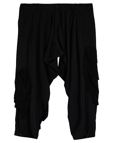 YOHJI YAMAMOTO POUR HOMME Casual pants Black 100% Wool, Triacetate, Polyester