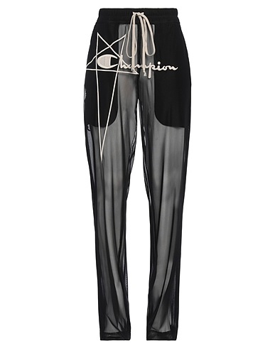 RICK OWENS x CHAMPION Casual pants Black 90% Polyamide, 10% Elastane