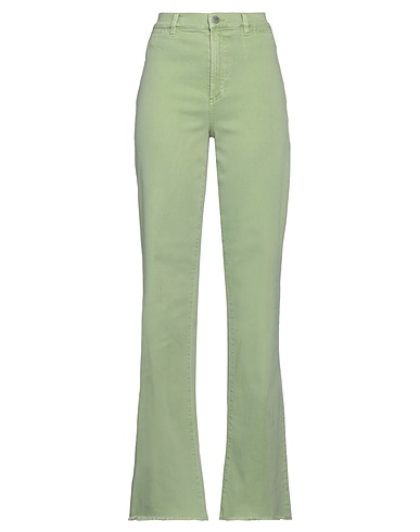 ALICE + OLIVIA JEANS Pantaloni jeans Verde chiaro 92% Cotone, 6% Elastomultiestere, 2% Elastan