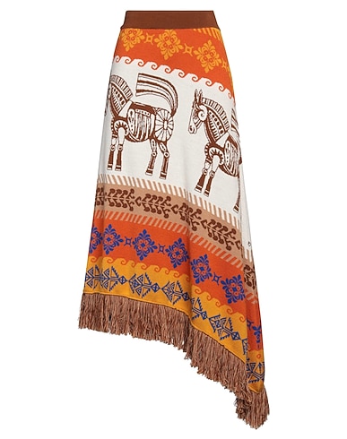 AKEP Midi skirt ARANCIONE 50% Merino Wool, 50% Acrylic