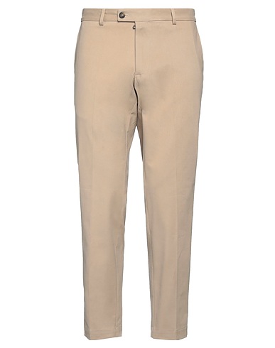 MESSAGERIE Casual trouser PATRIZIO PISCAGLIA Beige 98% Cotton, 2% Elastane