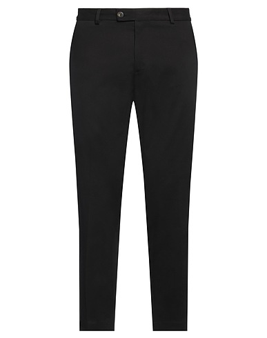 MESSAGERIE Casual trouser PATRIZIO PISCAGLIA Black 98% Cotton, 2% Elastane