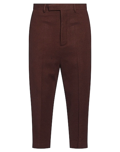 RICK OWENS Casual trouser Dark brown 100% Virgin Wool